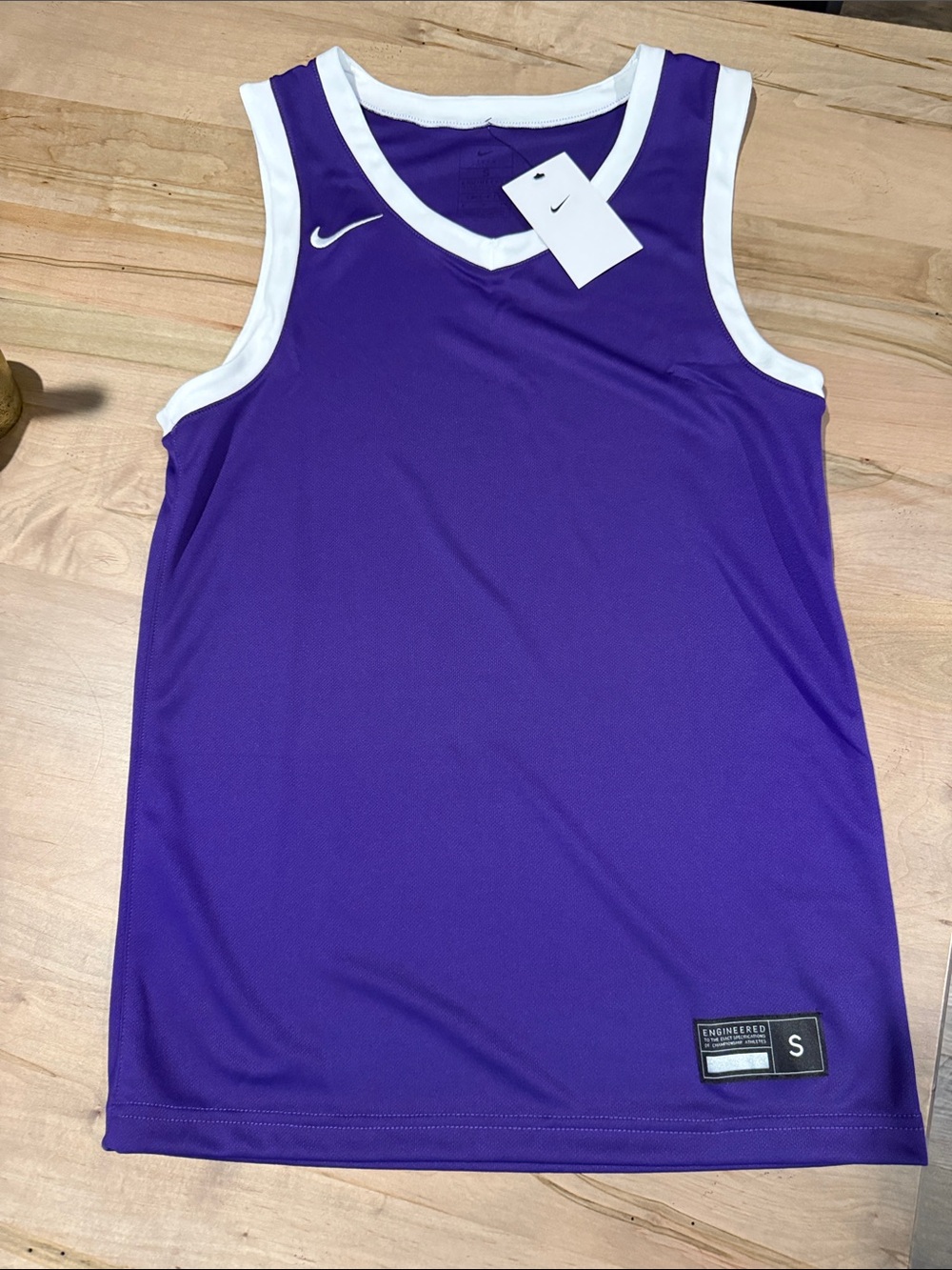 Nike Men’s Purple Basketball Jersey with White Trim